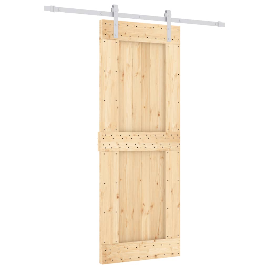 VidaXL Porte coulissante avec ferrures 80x210 cm bois de pin massif