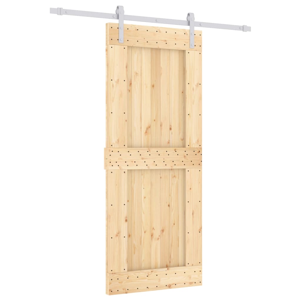 VidaXL Porte coulissante avec ferrures 85x210 cm bois de pin massif