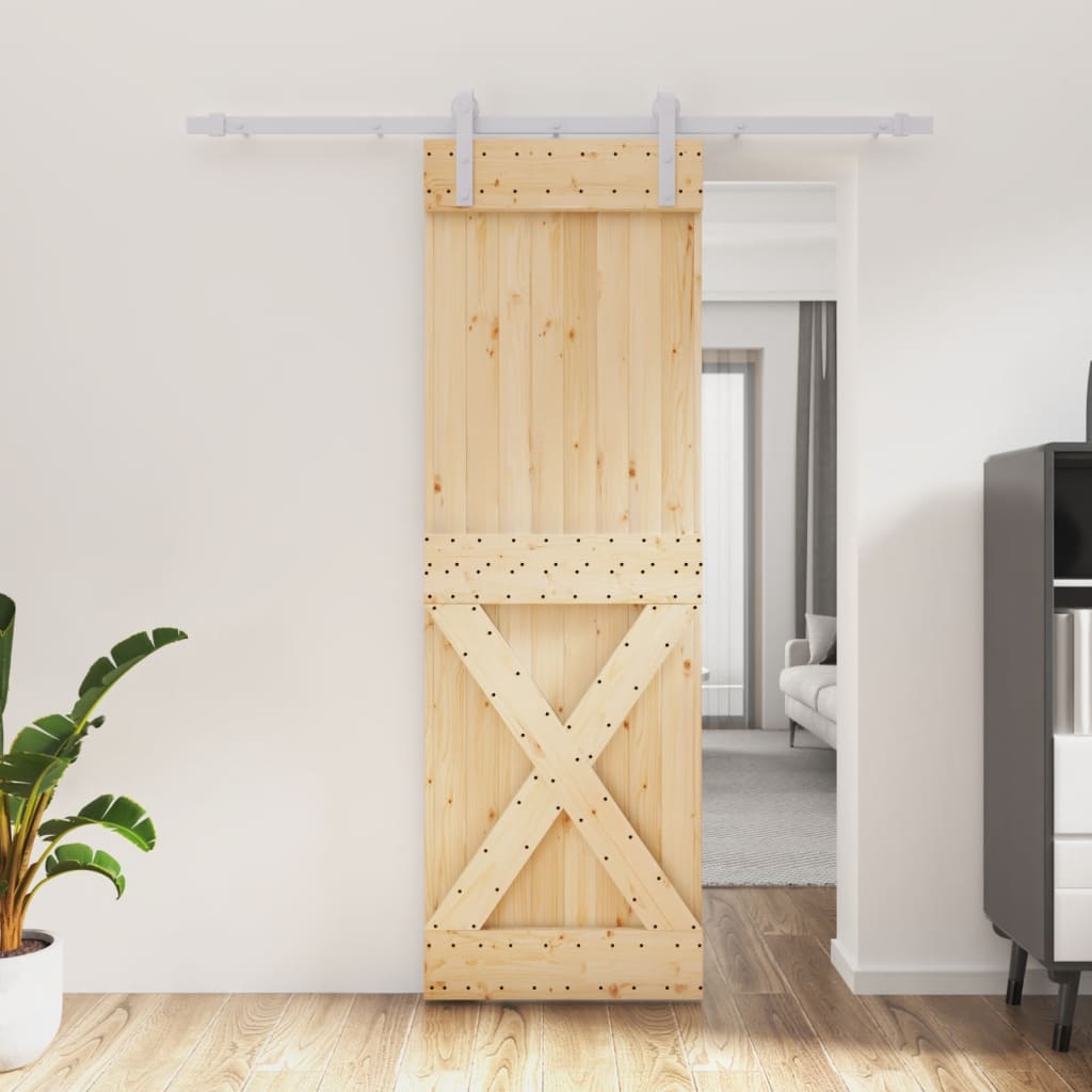 VidaXL Porte coulissante avec ferrures 70x210 cm bois de pin massif
