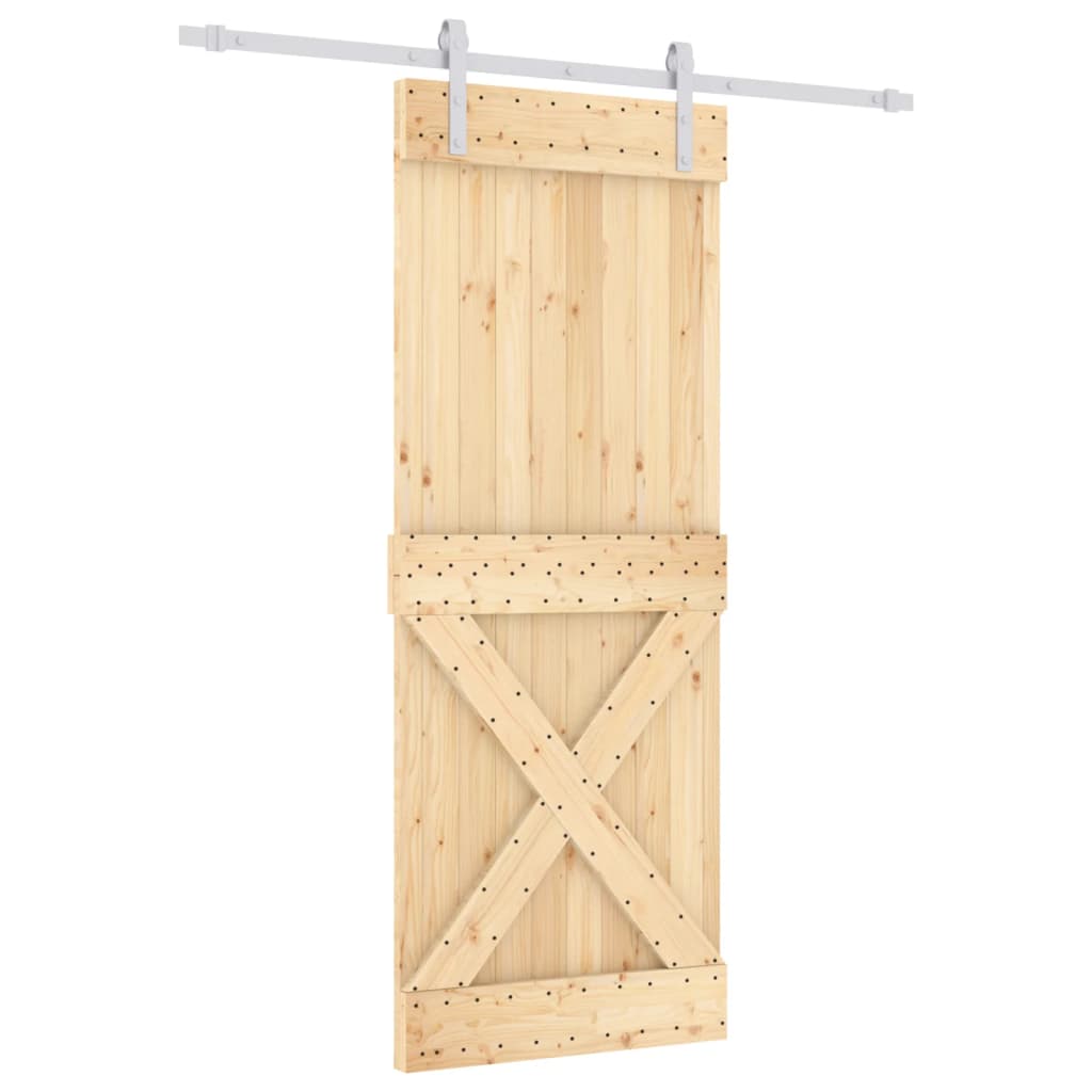 VidaXL Porte coulissante avec ferrures 80x210 cm bois de pin massif
