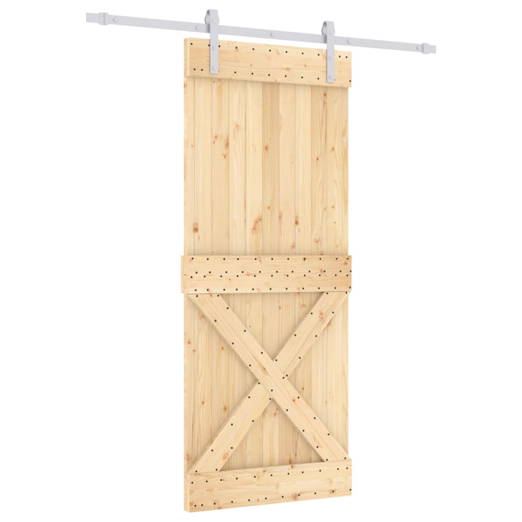 VidaXL Porte coulissante avec ferrures 85x210 cm bois de pin massif