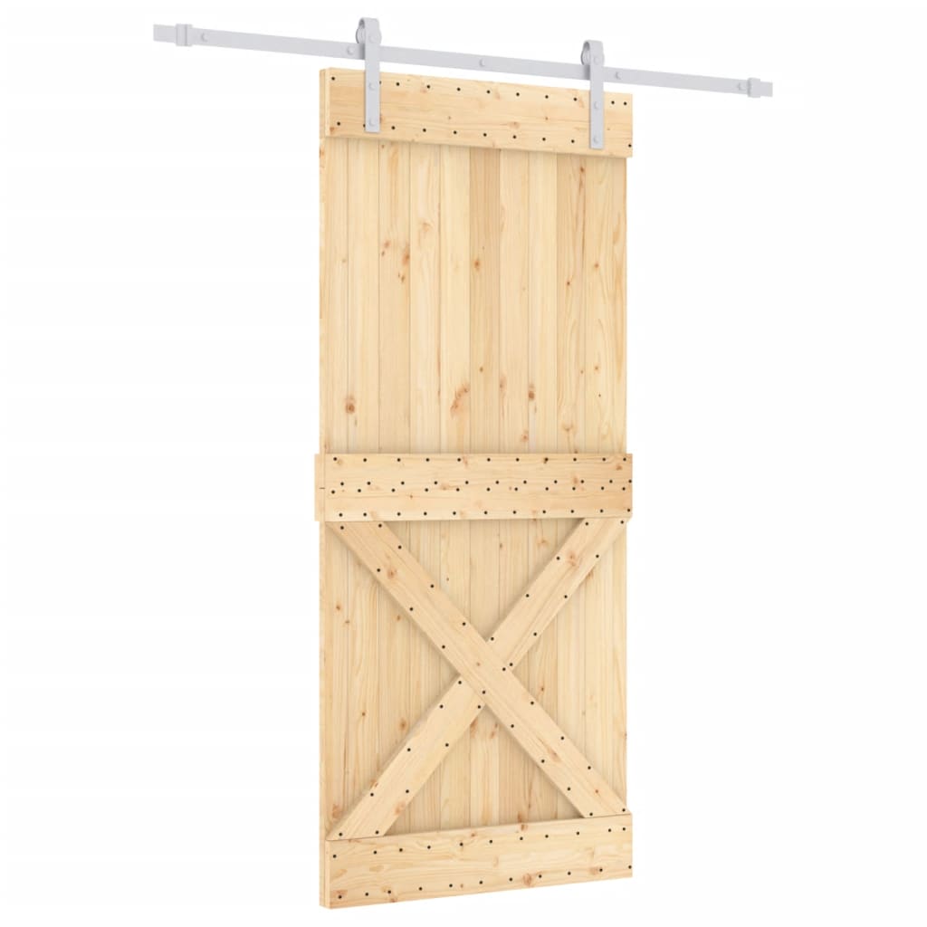 VidaXL Porte coulissante avec ferrures 90x210 cm bois de pin massif