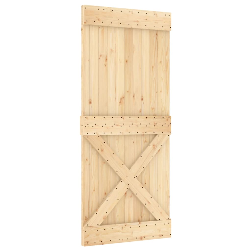 VidaXL Porte coulissante avec ferrures 90x210 cm bois de pin massif