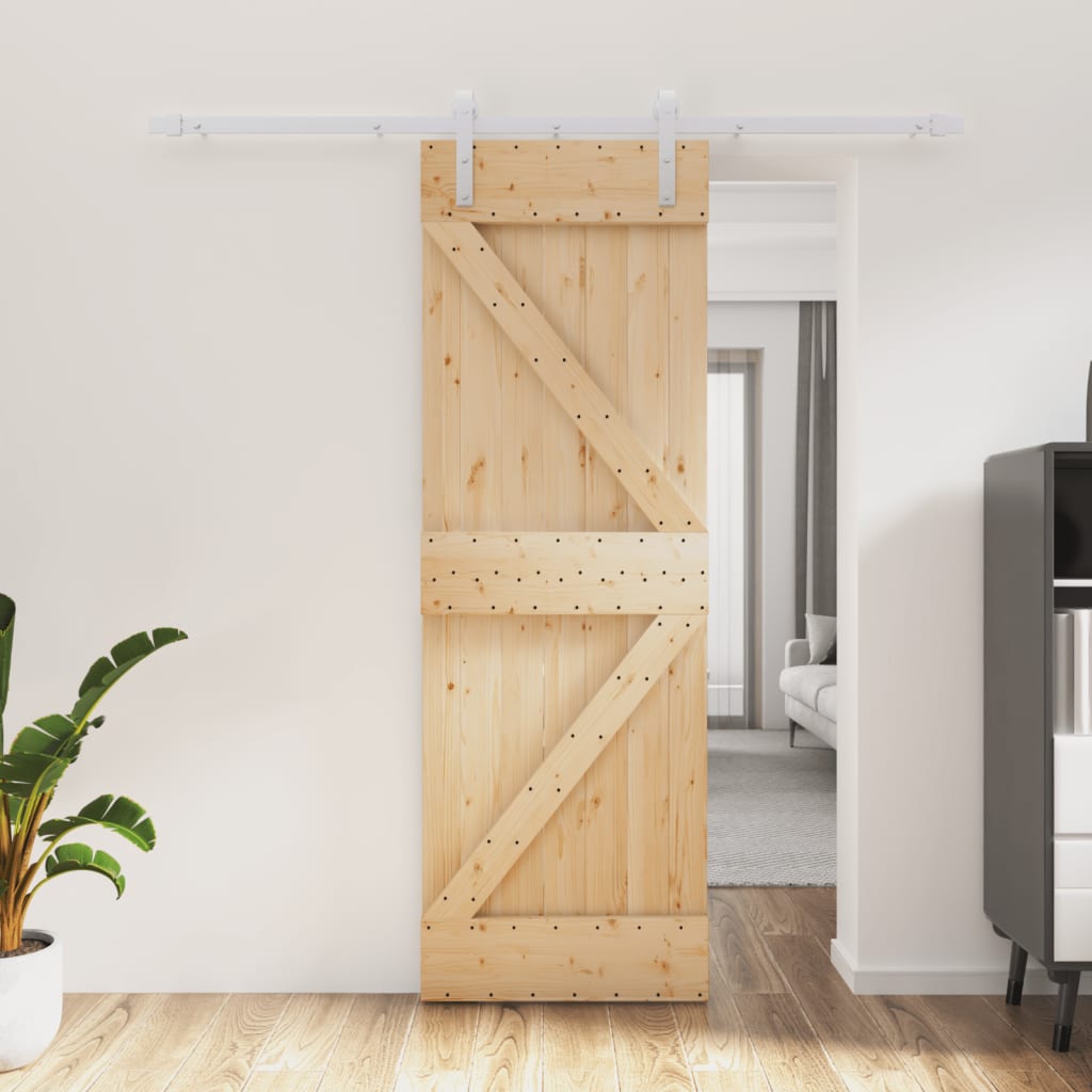 VidaXL Porte coulissante avec ferrures 70x210 cm bois de pin massif
