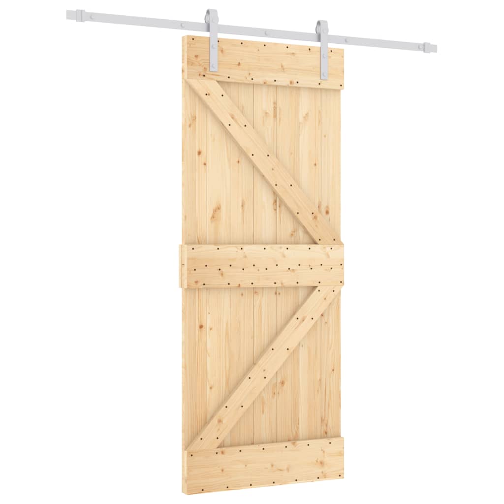 VidaXL Porte coulissante avec ferrures 85x210 cm bois de pin massif
