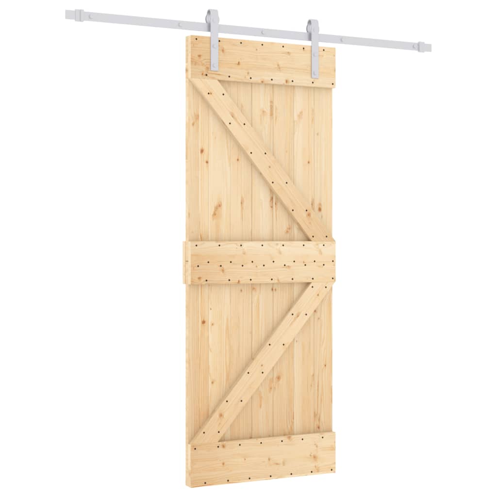 VidaXL Porte coulissante avec ferrures 80x210 cm bois de pin massif