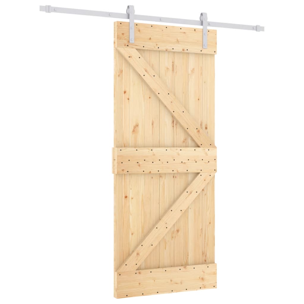 VidaXL Porte coulissante avec ferrures 90x210 cm bois de pin massif