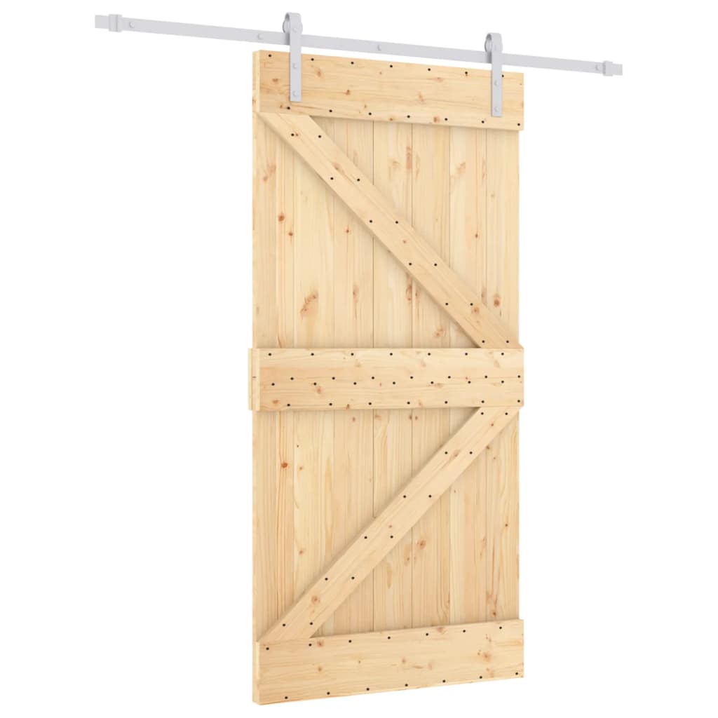 VidaXL Porte coulissante avec ferrures 100x210 cm bois de pin massif