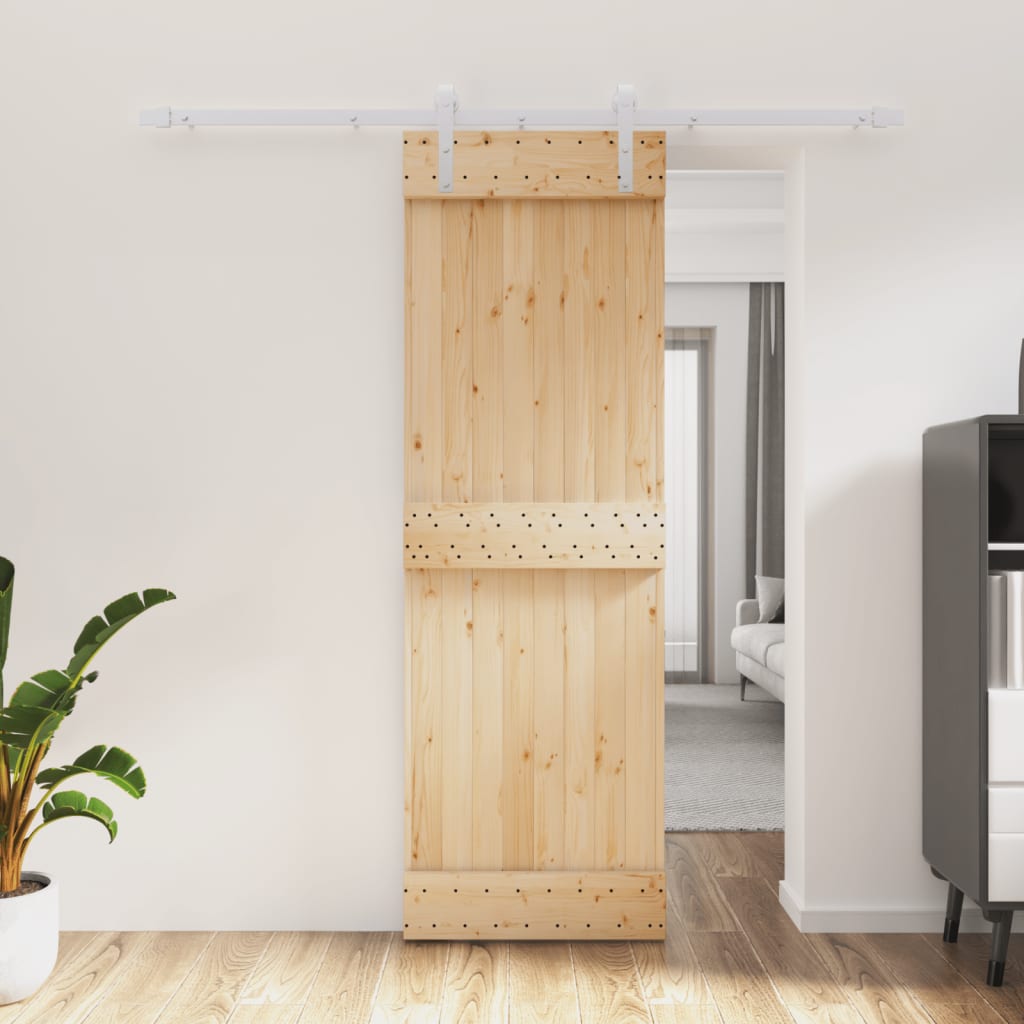 VidaXL Porte coulissante avec ferrures 70x210 cm bois de pin massif