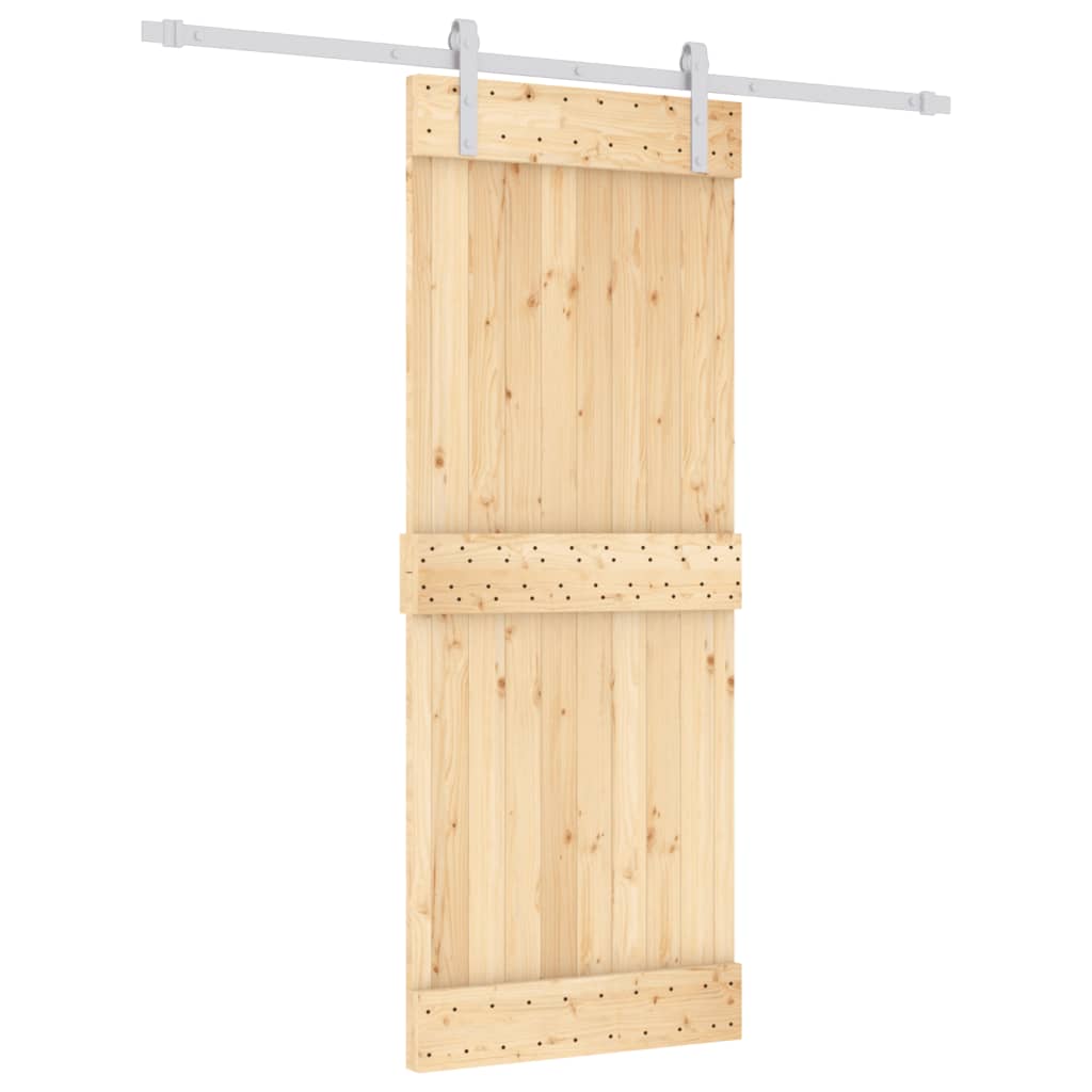 VidaXL Porte coulissante avec ferrures 80x210 cm bois de pin massif