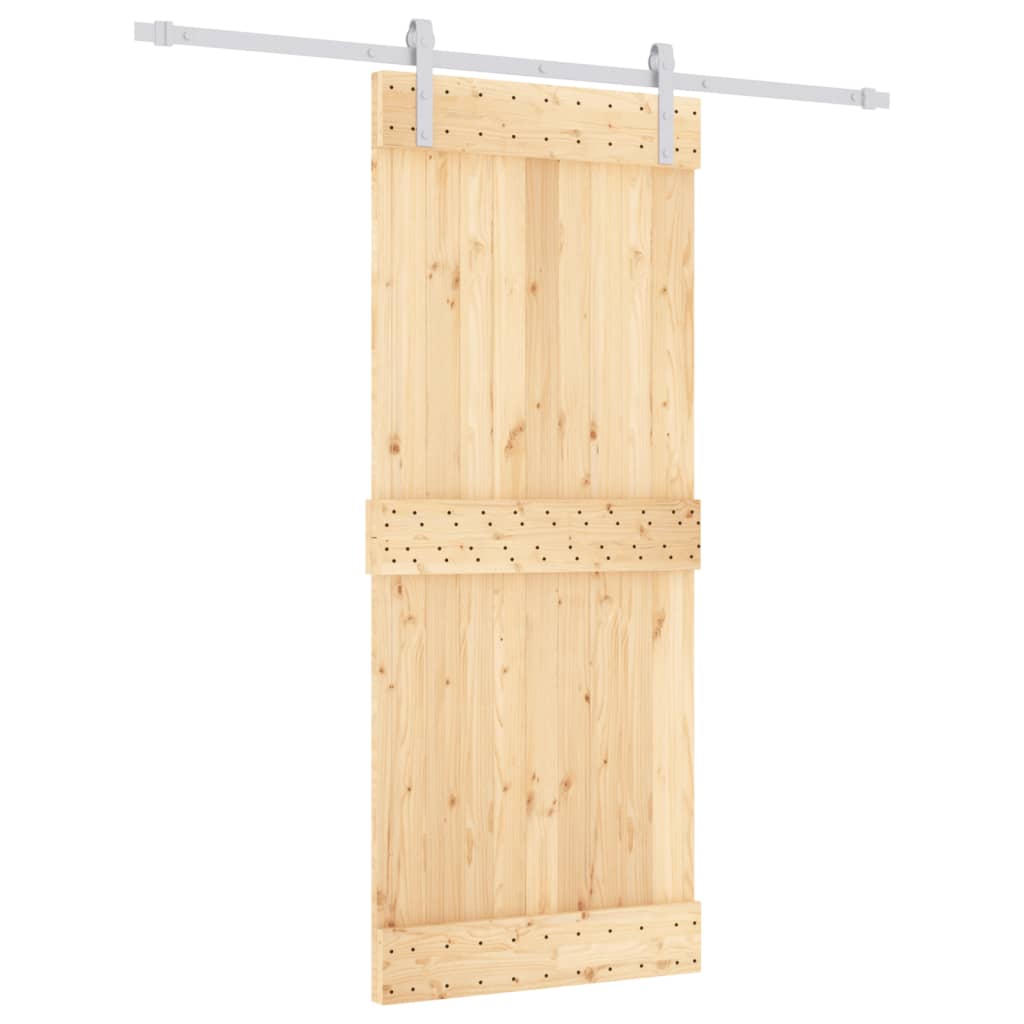 VidaXL Porte coulissante avec ferrures 85x210 cm bois de pin massif