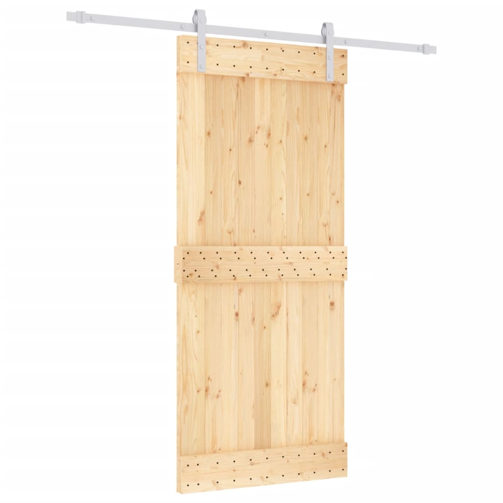 VidaXL Porte coulissante avec ferrures 90x210 cm bois de pin massif