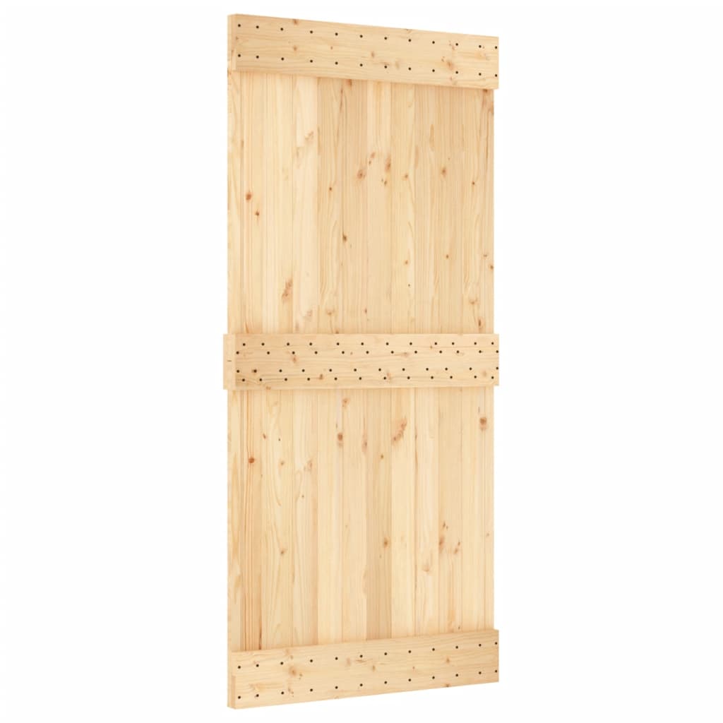 VidaXL Porte coulissante avec ferrures 95x210 cm bois de pin massif