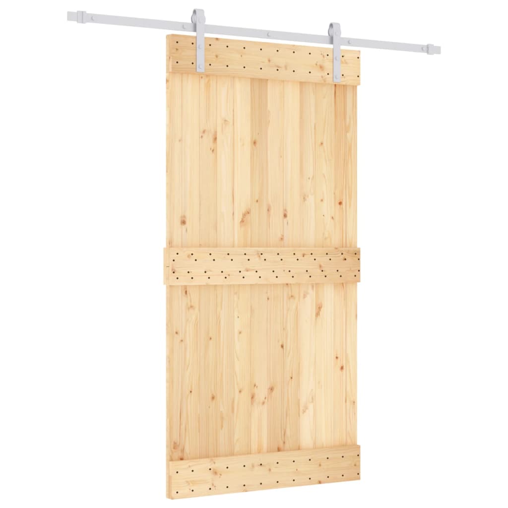 VidaXL Porte coulissante avec ferrures 100x210 cm bois de pin massif