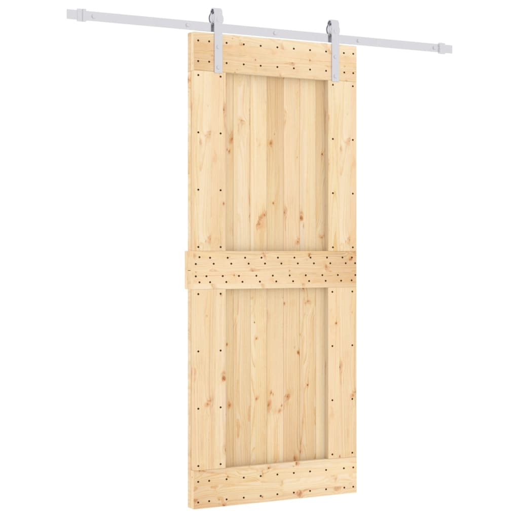 VidaXL Porte coulissante avec ferrures 85x210 cm bois de pin massif