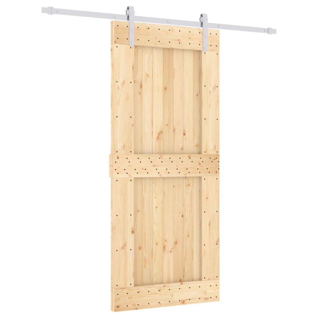 VidaXL Porte coulissante avec ferrures 90x210 cm bois de pin massif