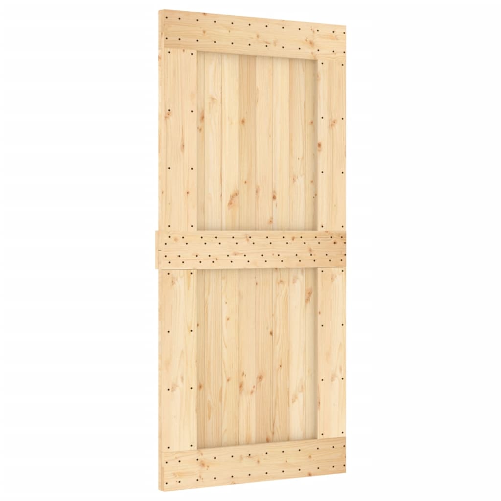VidaXL Porte coulissante avec ferrures 95x210 cm bois de pin massif