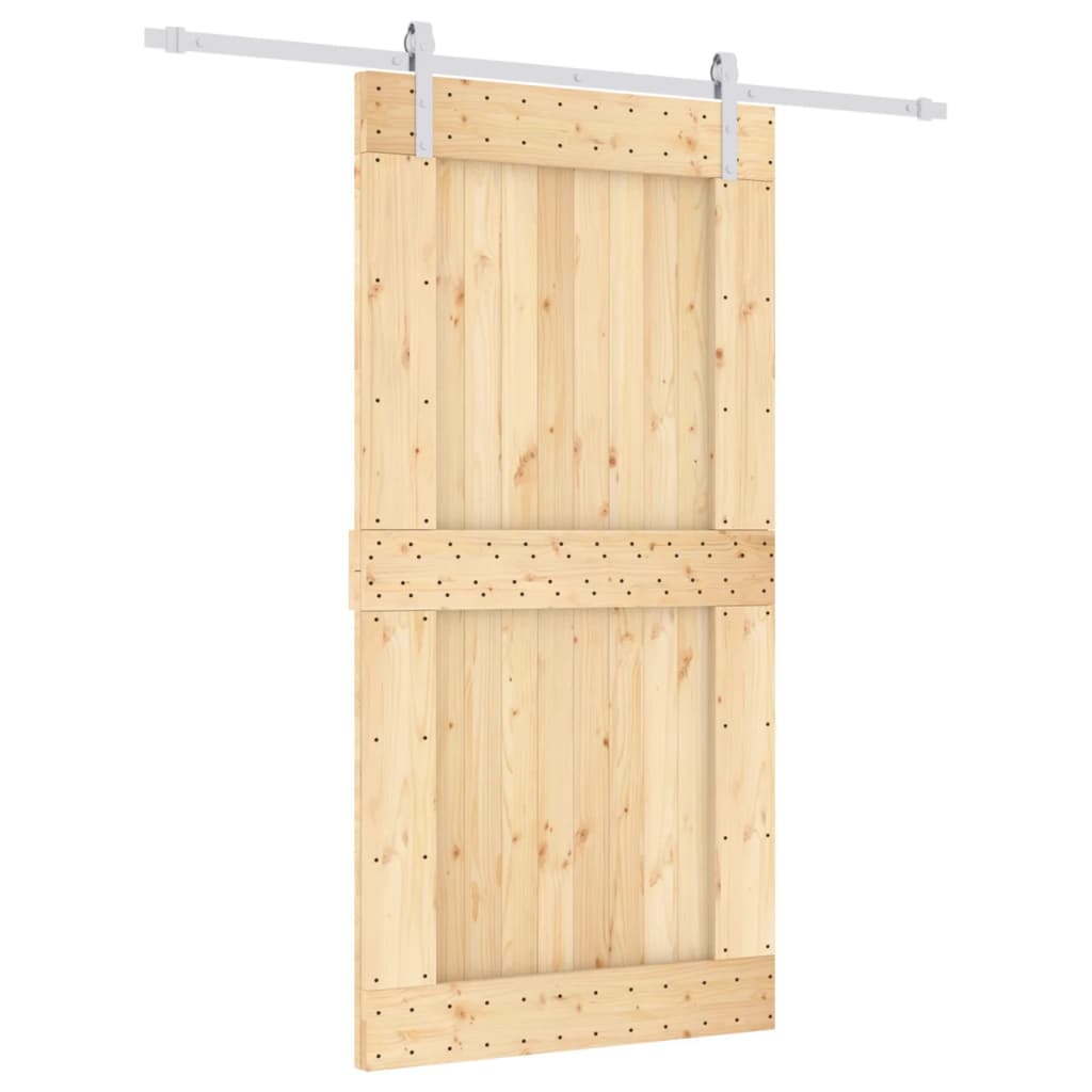 VidaXL Porte coulissante avec ferrures 100x210 cm bois de pin massif