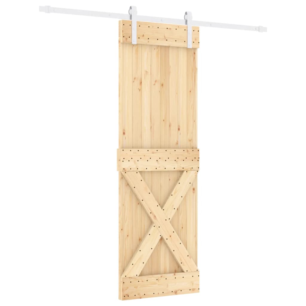 VidaXL Porte coulissante avec ferrures 70x210 cm bois de pin massif