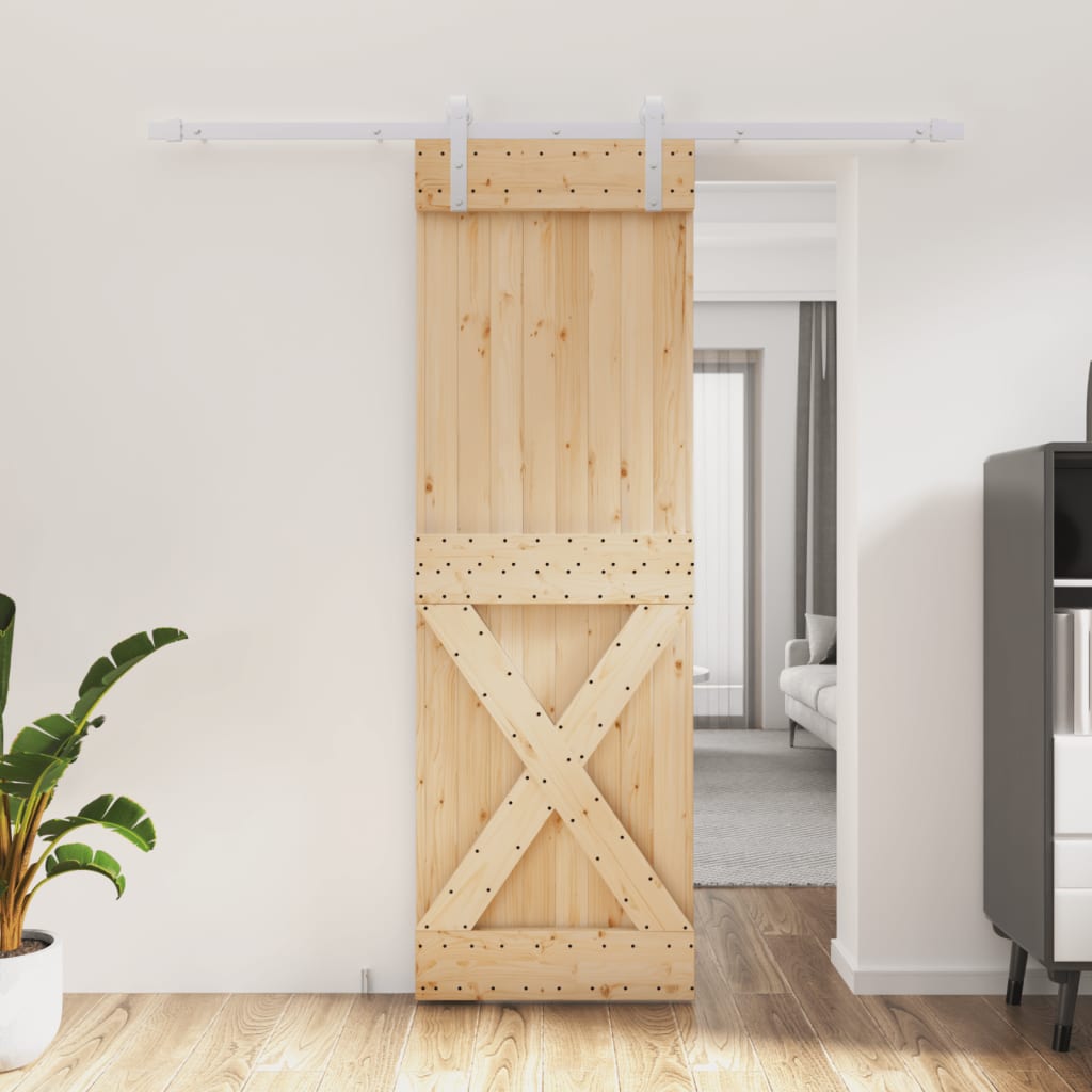 VidaXL Porte coulissante avec ferrures 70x210 cm bois de pin massif