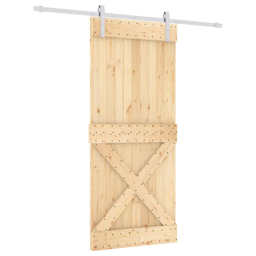 VidaXL Porte coulissante avec ferrures 90x210 cm bois de pin massif