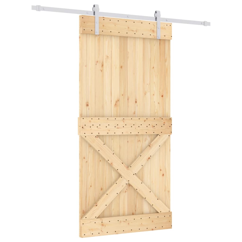 VidaXL Porte coulissante avec ferrures 100x210 cm bois de pin massif