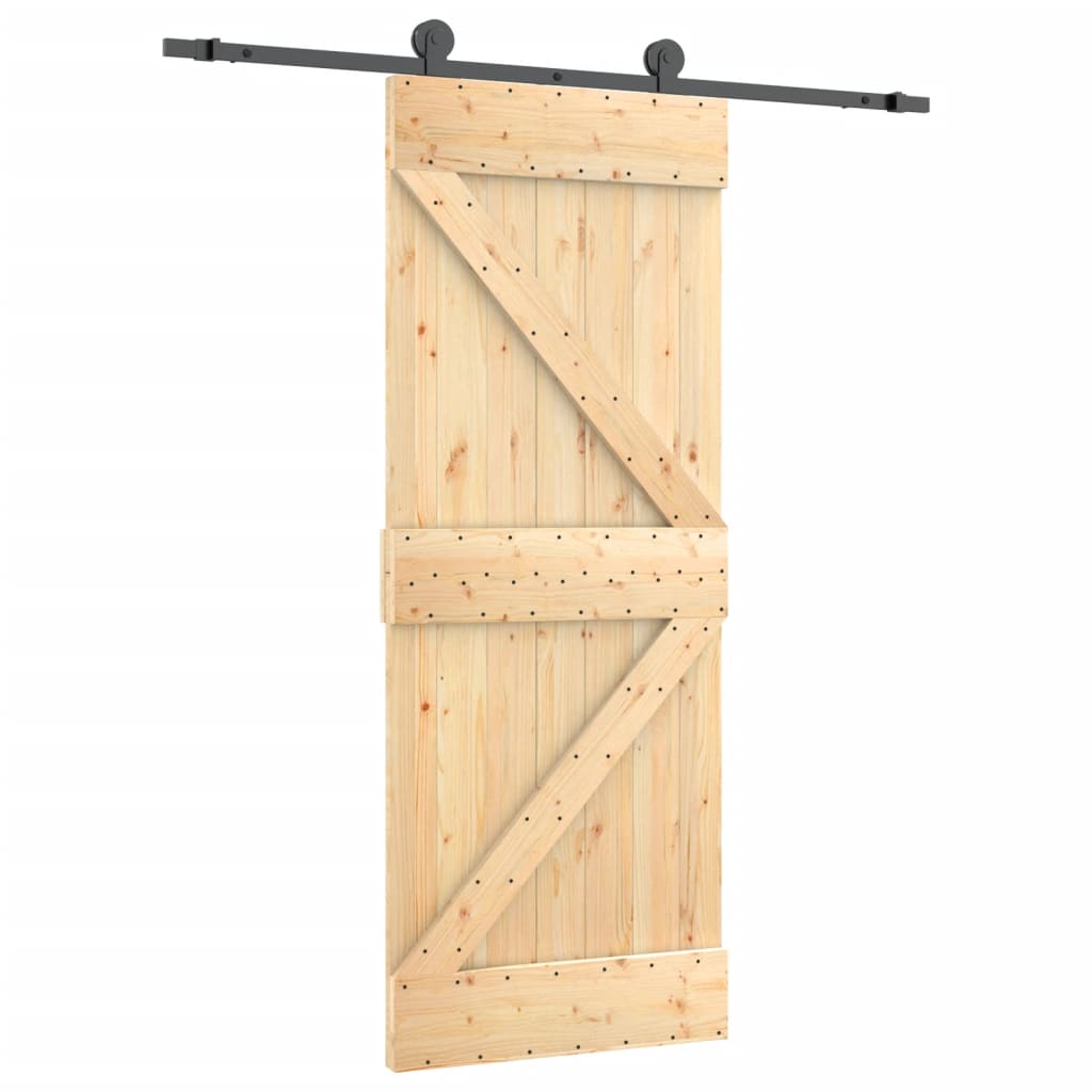 VidaXL Porte coulissante avec ferrures 85x210 cm bois de pin massif