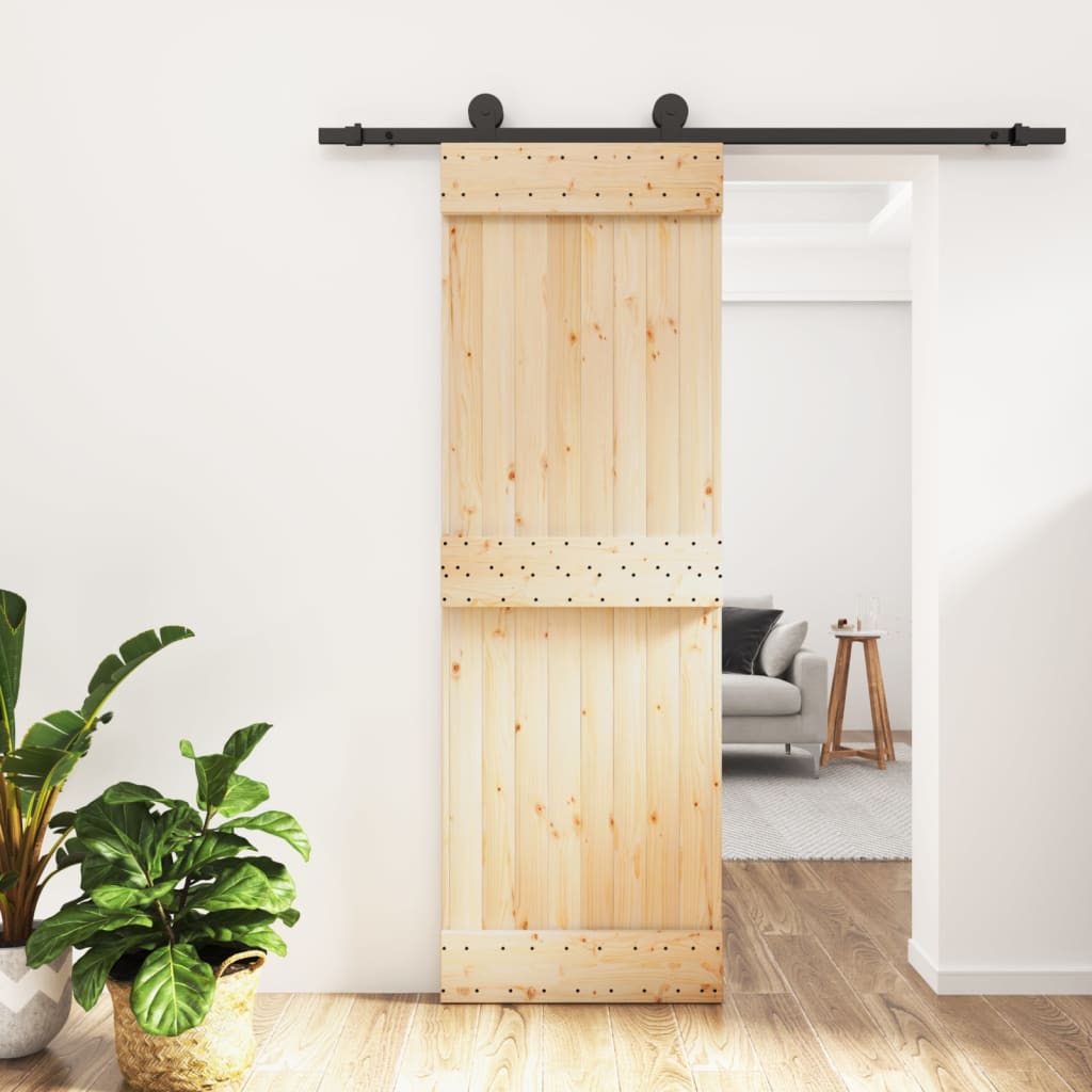 VidaXL Porte coulissante avec ferrures 70x210 cm bois de pin massif