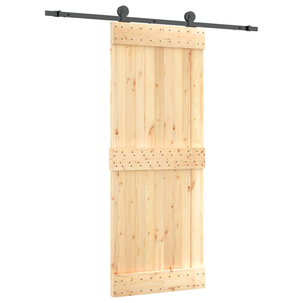 VidaXL Porte coulissante avec ferrures 80x210 cm bois de pin massif