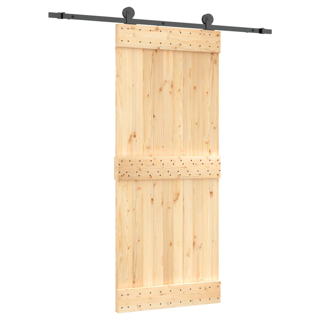VidaXL Porte coulissante avec ferrures 85x210 cm bois de pin massif