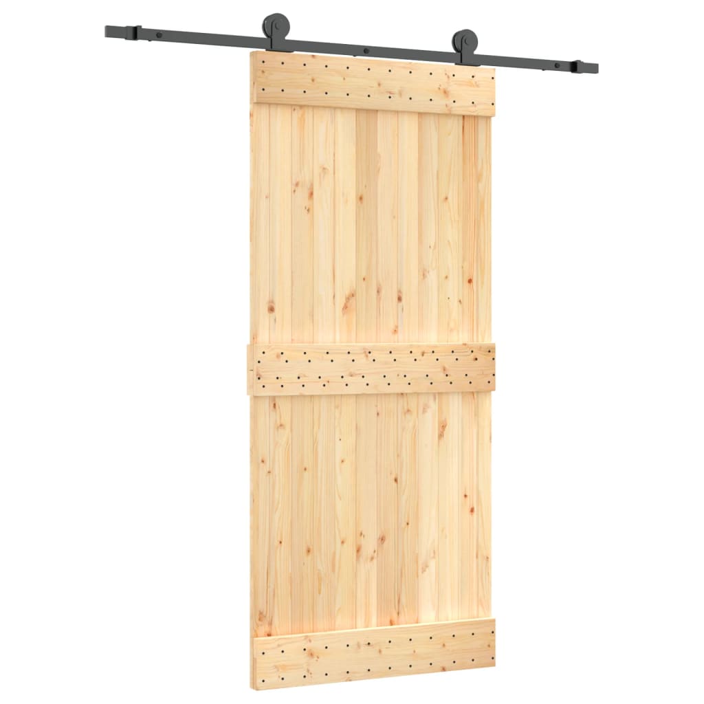 VidaXL Porte coulissante avec ferrures 90x210 cm bois de pin massif