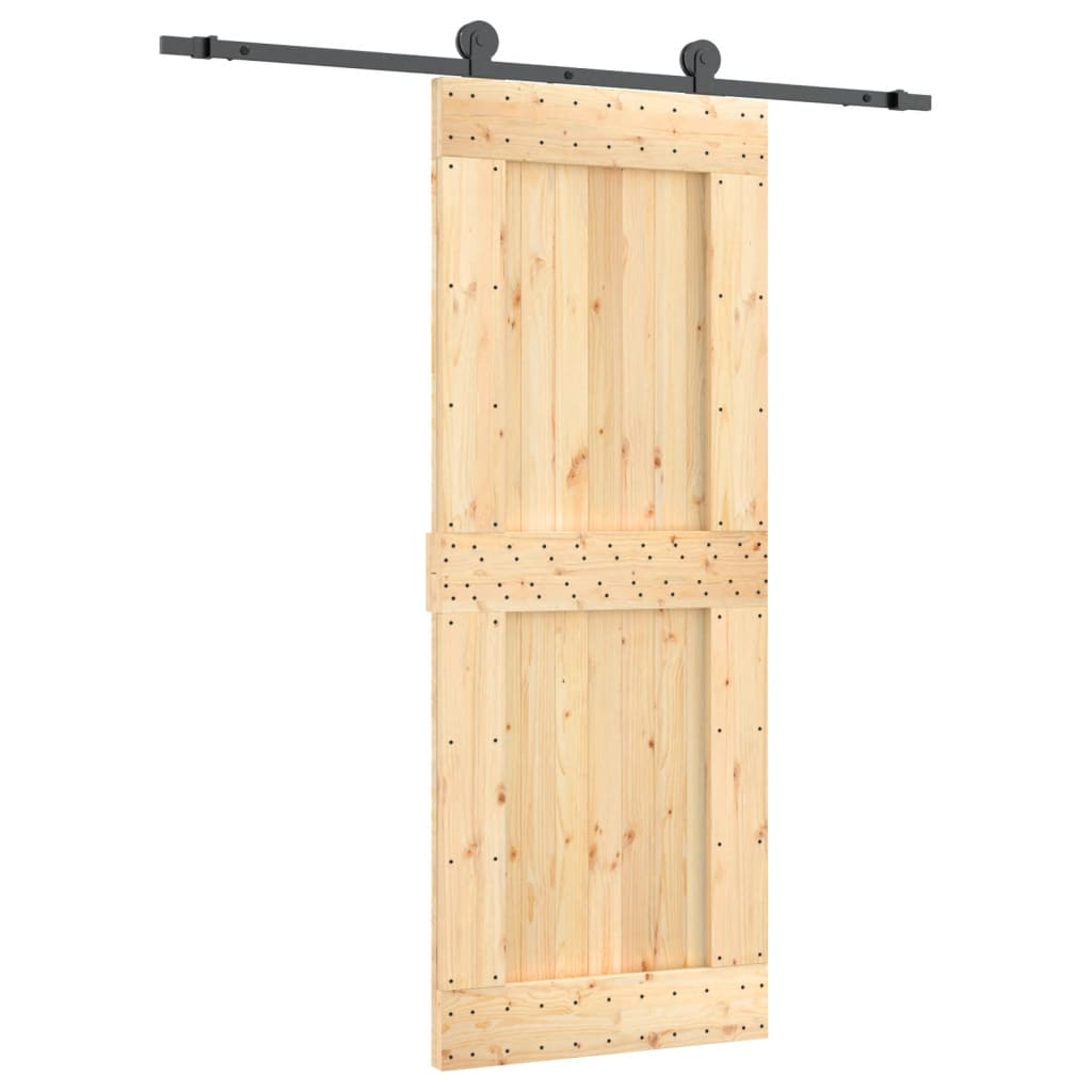 VidaXL Porte coulissante avec ferrures 80x210 cm bois de pin massif