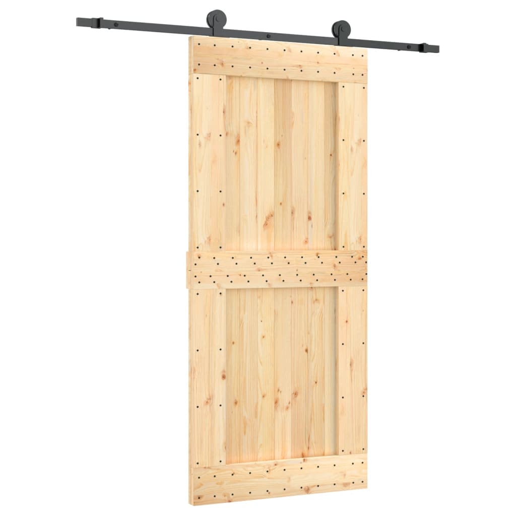 VidaXL Porte coulissante avec ferrures 90x210 cm bois de pin massif