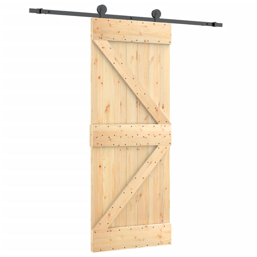 VidaXL Porte coulissante avec ferrures 70x210 cm bois de pin massif