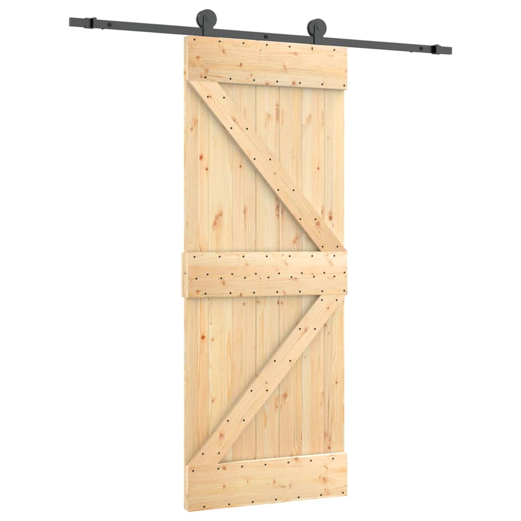 VidaXL Porte coulissante avec ferrures 85x210 cm bois de pin massif