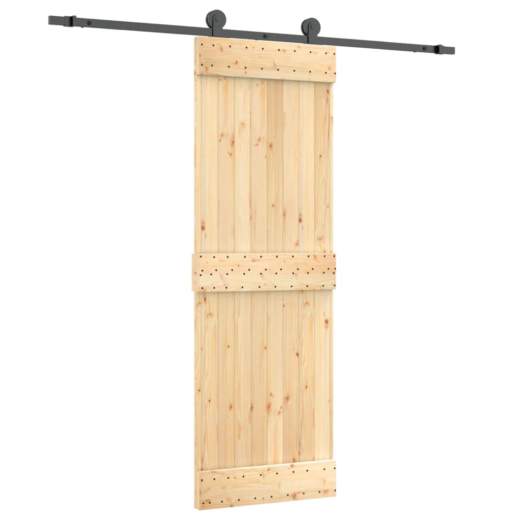 VidaXL Porte coulissante avec ferrures 70x210 cm bois de pin massif