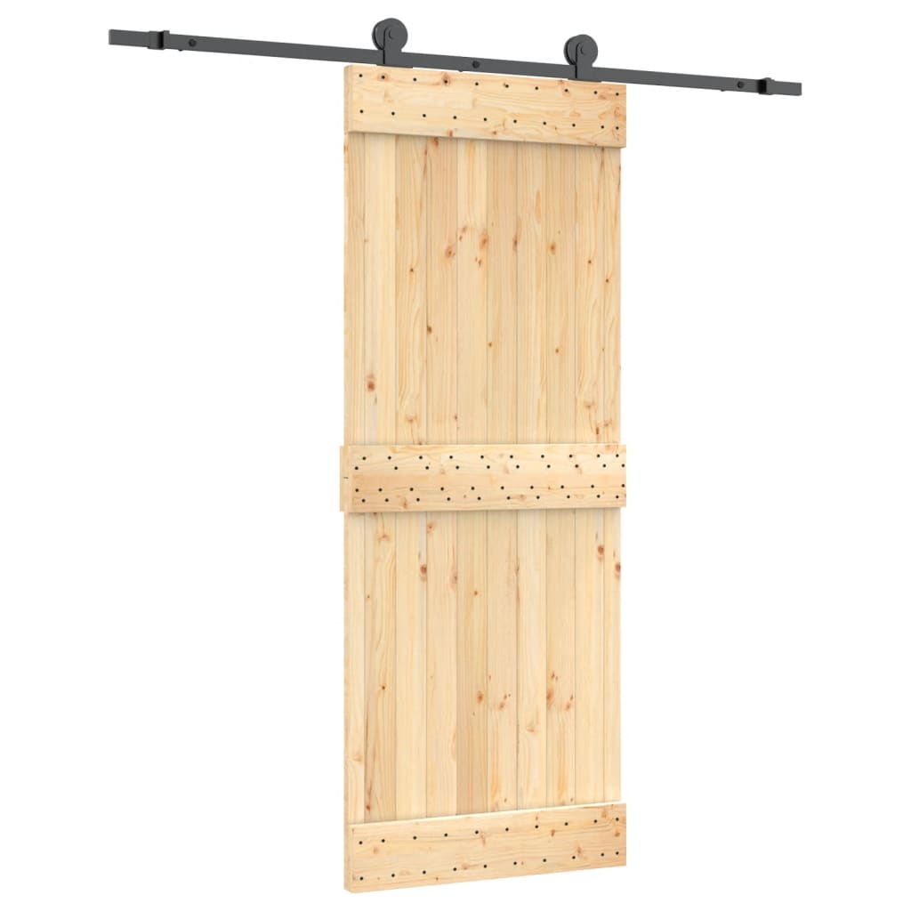 VidaXL Porte coulissante avec ferrures 80x210 cm bois de pin massif
