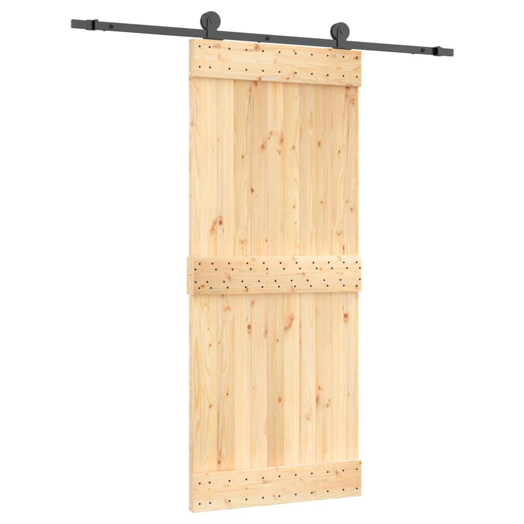VidaXL Porte coulissante avec ferrures 85x210 cm bois de pin massif