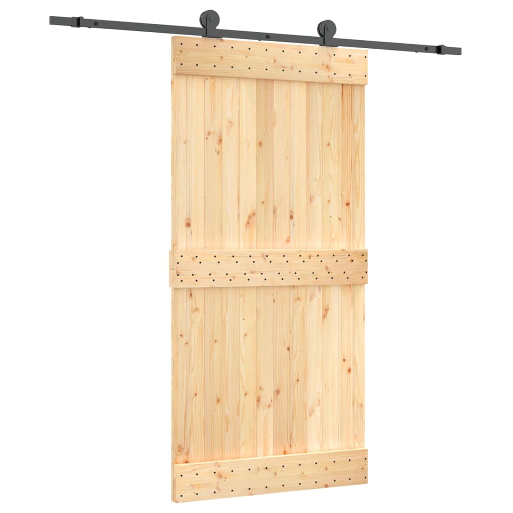 VidaXL Porte coulissante avec ferrures 100x210 cm bois de pin massif
