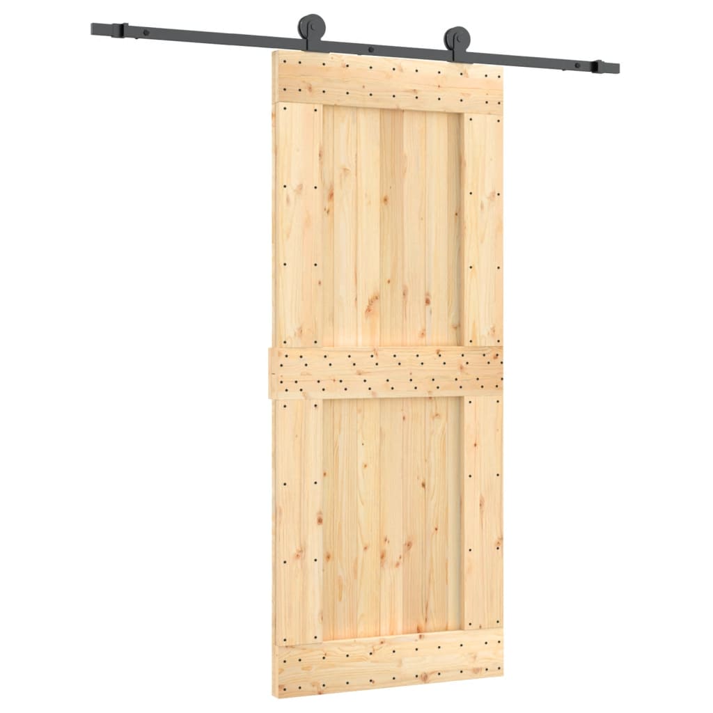 VidaXL Porte coulissante avec ferrures 85x210 cm bois de pin massif