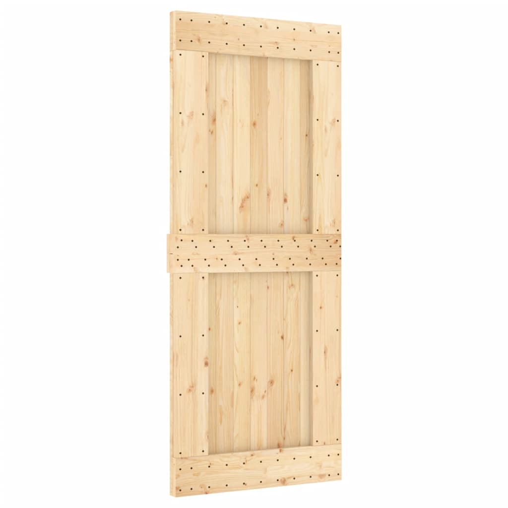VidaXL Porte coulissante avec ferrures 85x210 cm bois de pin massif