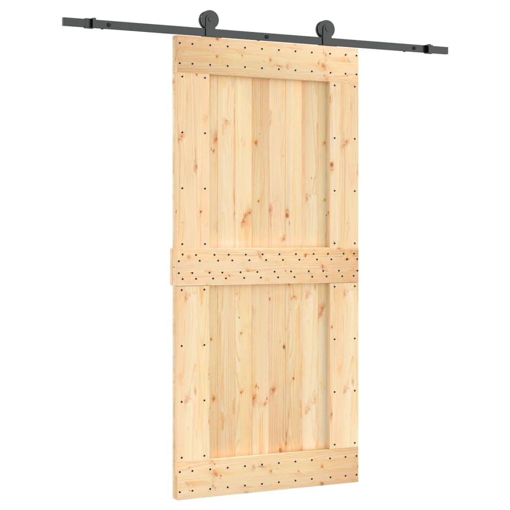 VidaXL Porte coulissante avec ferrures 95x210 cm bois de pin massif