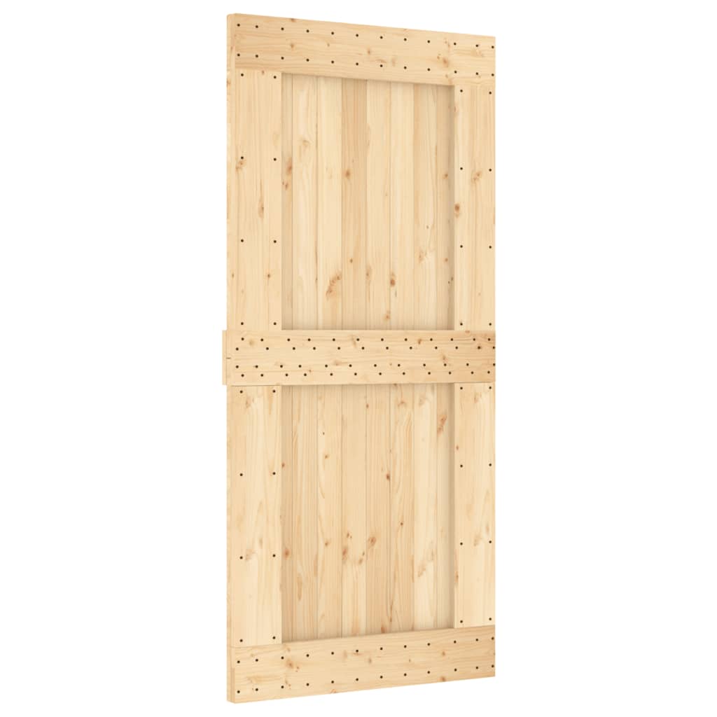 VidaXL Porte coulissante avec ferrures 95x210 cm bois de pin massif
