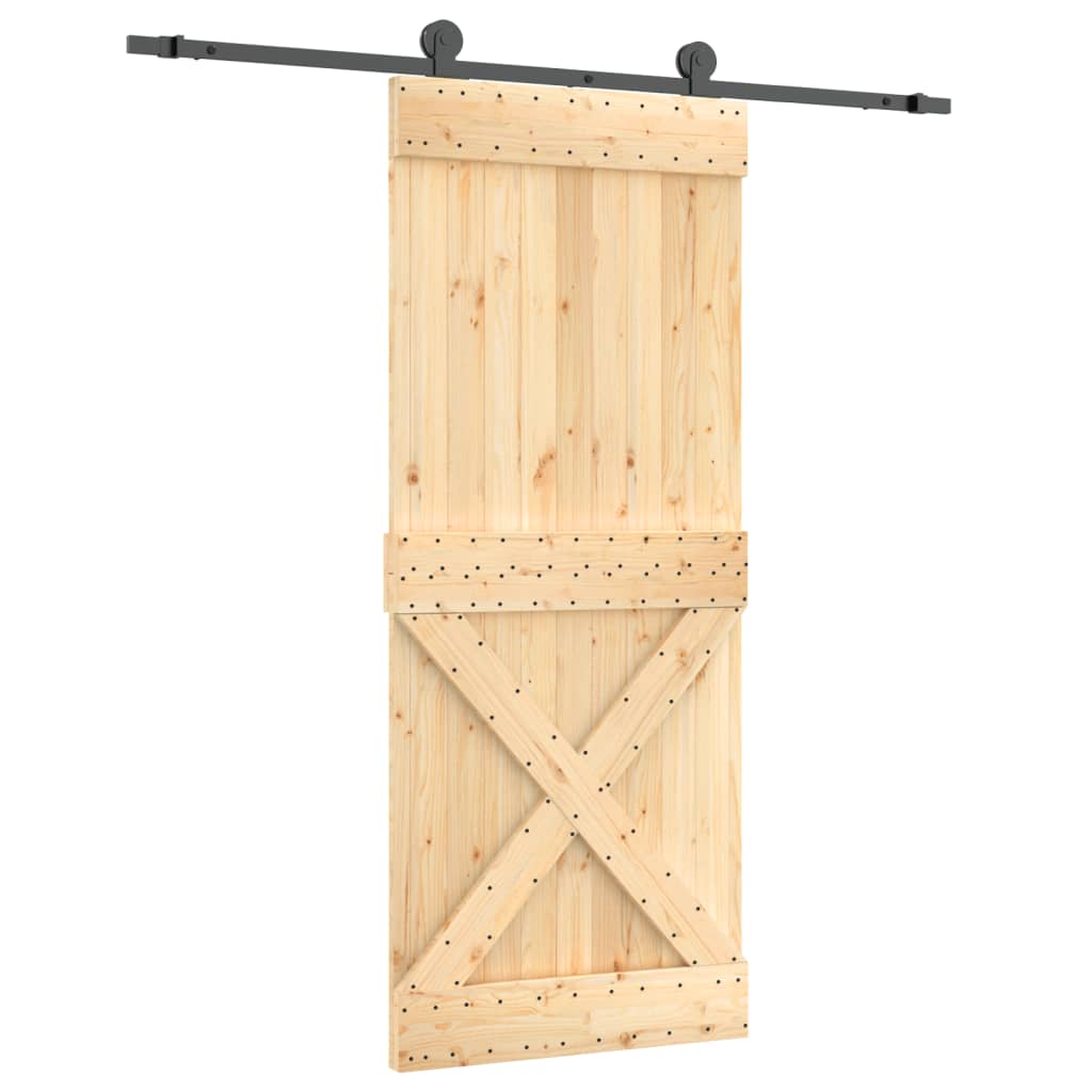 VidaXL Porte coulissante avec ferrures 85x210 cm bois de pin massif