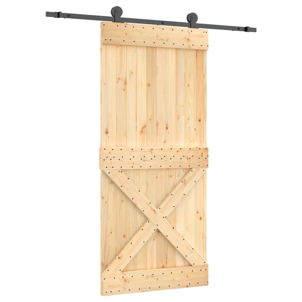 VidaXL Porte coulissante avec ferrures 95x210 cm bois de pin massif