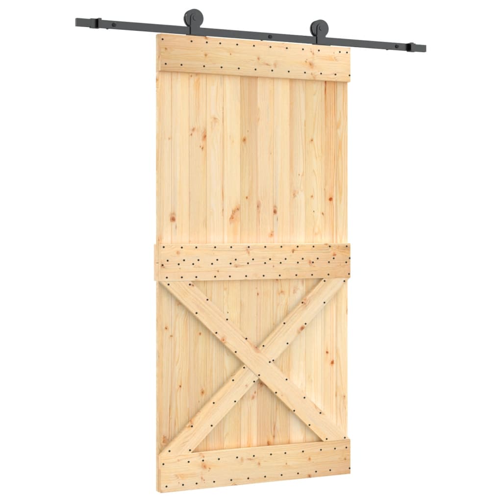 VidaXL Porte coulissante avec ferrures 100x210 cm bois de pin massif