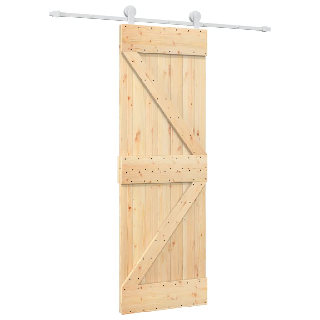 VidaXL Porte coulissante avec ferrures 70x210 cm bois de pin massif