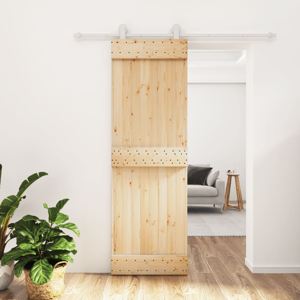 VidaXL Porte coulissante avec ferrures 70x210 cm bois de pin massif