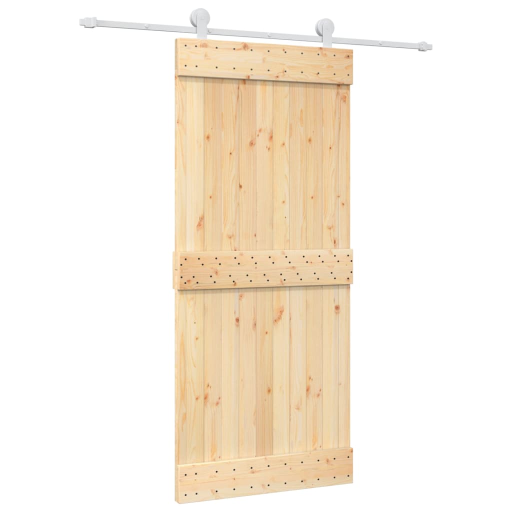 VidaXL Porte coulissante avec ferrures 90x210 cm bois de pin massif