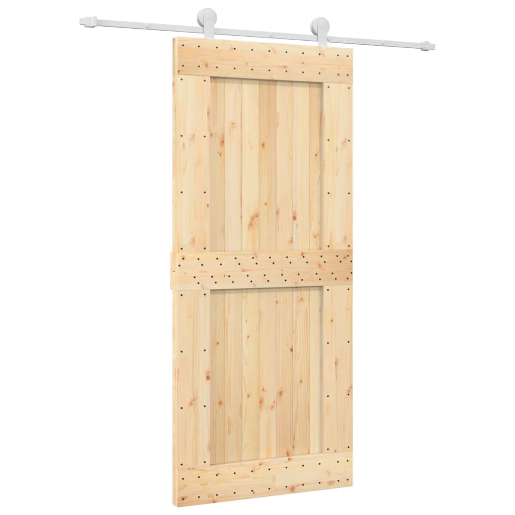 VidaXL Porte coulissante avec ferrures 90x210 cm bois de pin massif